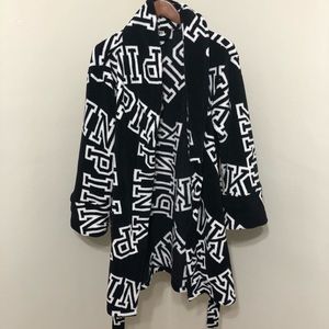 Black & white PINK robe